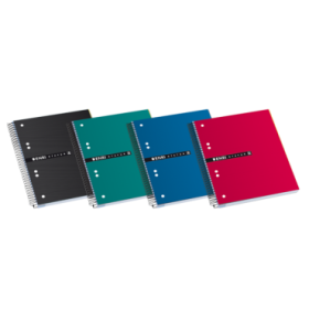 Enri Status A5+ Europeanbook - Tapa Extradura Resistente - Formato A5+ - Cuaderno con 120 Hojas - Cuadricula 5x5 - Colores Surtidos