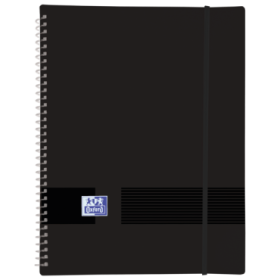 Oxford Live - Go A4 Carpeta de Fundas - Tapa de Plastico Opaco - Espiral 30 Fundas - Color Negro