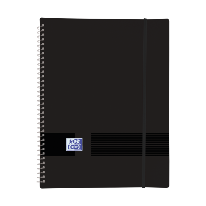 Oxford Live - Go A4 Carpeta de Fundas - Tapa de Plastico Opaco - Espiral 30 Fundas - Color Negro