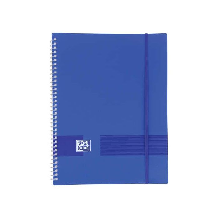 Oxford Live - Go A4 Carpeta de Fundas - Tapa de Plastico Opaco - Espiral 40 Fundas - Color Azul Marino