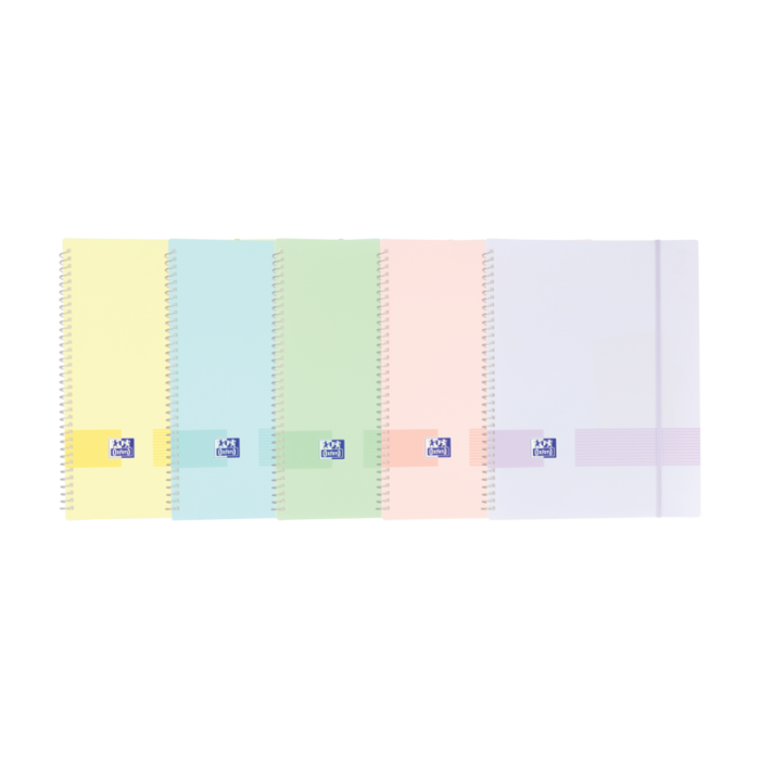 Oxford Live - Go A4 Carpeta de Fundas - Tapa de Plastico Opaco - Espiral 40 Fundas - Color Pastel
