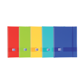 Oxford Live - Go A4 Carpeta de Fundas Espiral - Tapa de Plastico Opaco - 20 Fundas