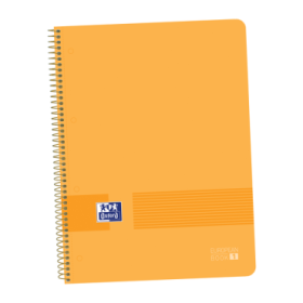 Oxford Live-Go A4+ Cuaderno de Plastico - Tapa Resistente - Formato A4+ - 80 Hojas Cuadriculadas 5x5