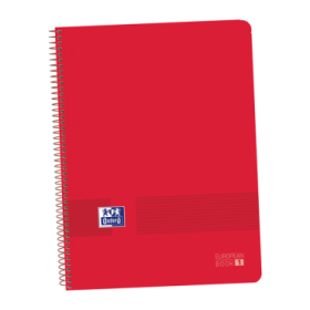 Oxford Live-Go A4+ Europeanbook - Tapa de Plastico - 80 Hojas - Tamaño 1.5x5 - Color Rojo