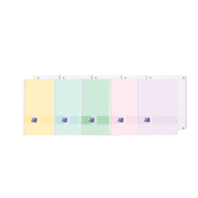 Oxford Live-Go Europeanbook 1 Tapa de Plastico A4+ 5x5 - 80 Hojas - Colores Surtidos