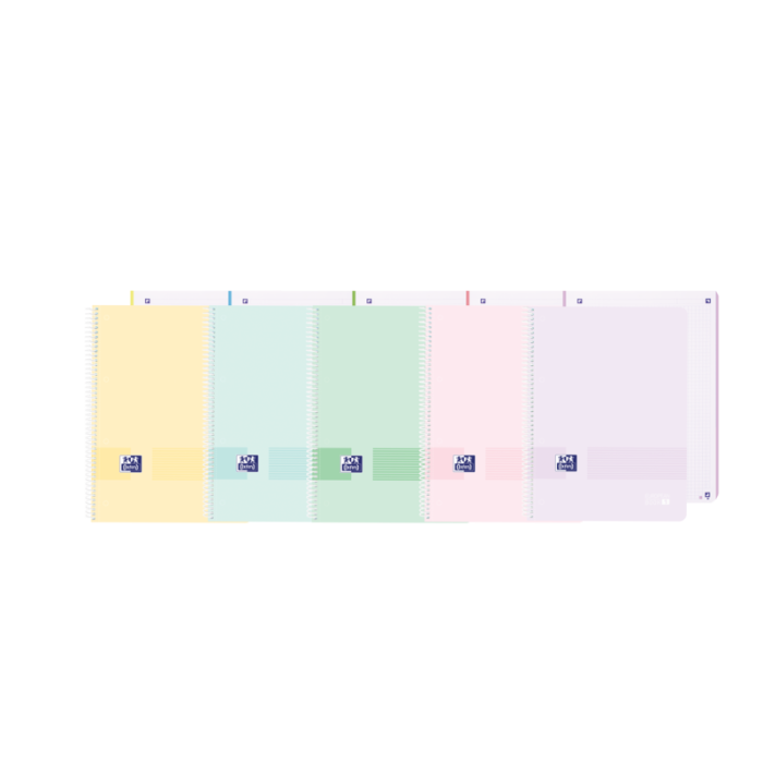 Oxford Live-Go Europeanbook 1 Tapa de Plastico A4+ 5x5 - 80 Hojas - Colores Surtidos