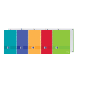 Oxford Live-Go Europeanbook 1 Tapa de Plastico A4+ 5x5 - Tamaño A4+ - 80 Hojas - Colores Surtidos