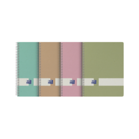 Oxford Nature Europeanbook A5+ Tapa Dura 5x5 80 Hojas - Tapa Dura Resistente - Formato A5+ - Cuadricula de 5x5 - 80 Hojas