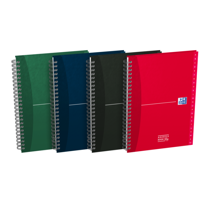 Oxford Office Essentials A5 Cuaderno con Tapa Extradura - Indice Telefonico - 90 Hojas - Colores Surtidos
