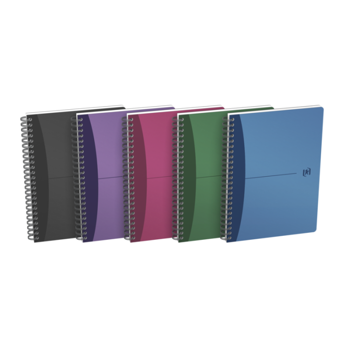 Oxford Office Urban Mix A5 Cuaderno Espiral - Tapa de Plastico - 5x5 - 90 Hojas - Colores Surtidos