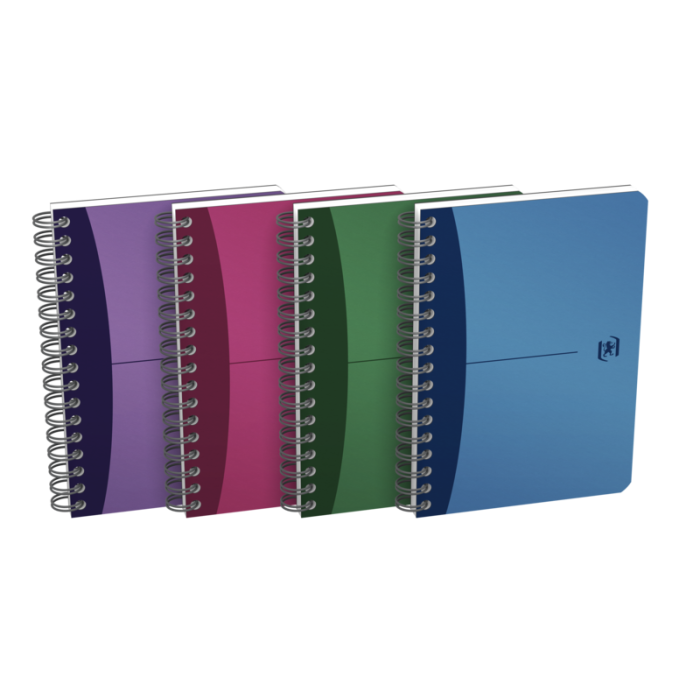 Oxford Office Urban Mix A6 Cuaderno Espiral - Tapa de Plastico Resistente - 90 Hojas Cuadriculadas 5x5 - Colores Surtidos