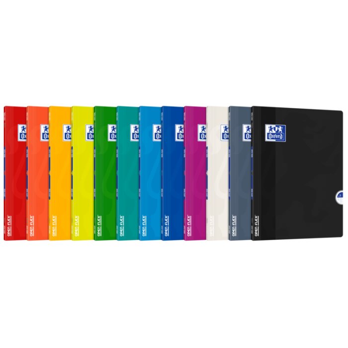 Oxford Openflex Libreta Grapada Tapa Plastico A4+ Seyes - Resistente Tapa de Plastico - Formato A4+ - Hojas con Lineas Seyes - con Margen