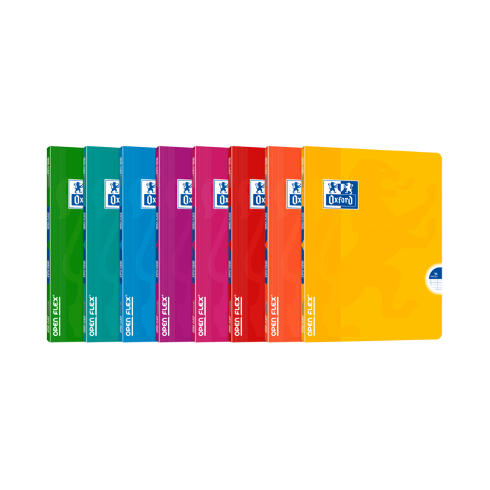 Oxford Openflex Libreta Grapada Tapa Plastico A5+ Seyes - Resistente Tapa de Plastico - Formato A5+ - Hojas con Cuadricula Seyes