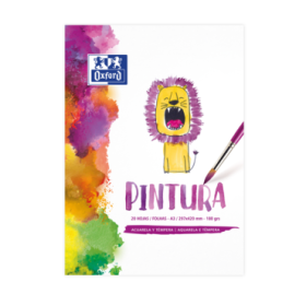Oxford Pintura Infantil/Ocio Bloc Encolado A3 - Tapa Blanda/Contratapa Rigida - 20 Hojas - 180gr