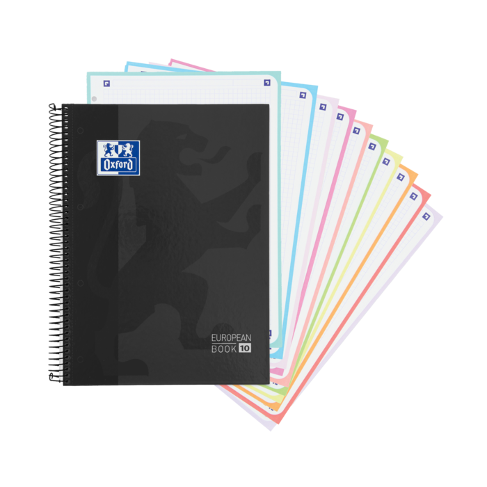 Oxford School Classic A4+ Tapa Extradura Europeanbook - 10 5x5 - 150 Hojas - Color Negro