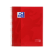 Oxford School Classic A5+ Europeanbook - Tapa Extradura - Cuadricula 5x5 - 80 Hojas - Color Rojo