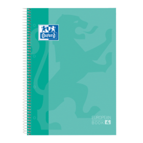Oxford School Classic A5+ Europeanbook - Tapa Extradura Resistente - 50% mas Hojas Gratis - Cuadricula 5x5 - 120 Hojas - Color Ice Mint