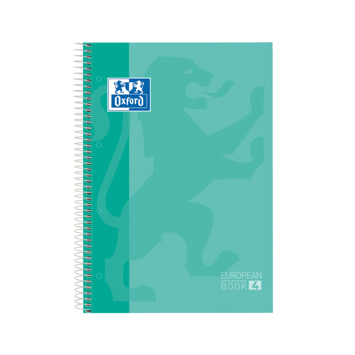 Oxford School Classic A5+ Europeanbook - Tapa Extradura Resistente - 50% mas Hojas Gratis - Cuadricula 5x5 - 120 Hojas - Color Ice Mint