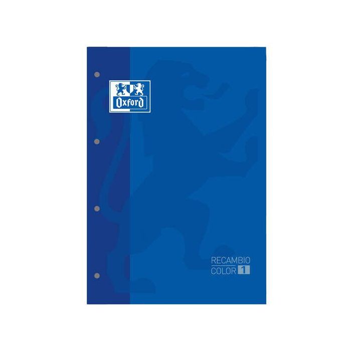 Oxford School Classic Cuaderno de Recambio A4 - Tapa Blanda - Encolado - 80 Hojas - Cuadricula 5x5 - Color Azul Marino