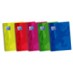 Oxford School Classic Cuaderno Espiral - Tapa de Plastico - Folio - Pauta 2.5 con Margen - 80 Hojas - Colores Surtidos