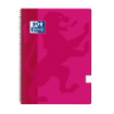 Oxford School Classic Cuaderno Espiral Tapa de Plastico Folio - 1 Linea con Margen - 80 Hojas - Color Fucsia