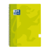 Oxford School Classic Cuaderno Espiral Tapa de Plastico Folio - 80 Hojas - 1 Linea con Margen - Ideal para Estudiantes - Color Lima