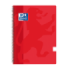 Oxford School Classic Cuaderno Espiral Tapa de Plastico Folio - Pauta 2.5 con Margen - 80 Hojas - Color Rojo