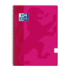 Oxford School Classic Cuaderno Espiral Tapa de Plastico Folio - Pauta 2.5 con Margen - 80 Hojas - Color Fucsia