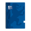 Oxford School Classic Cuaderno Espiral Tapa de Plastico Folio - Pauta 3.5 con Margen - 80 Hojas - Color Azul Marino