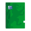 Oxford School Classic Cuaderno Espiral Tapa de Plastico Folio - Pauta 3.5 con Margen - 80 Hojas - Color Verde