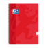 Oxford School Classic Cuaderno Espiral Tapa de Plastico Folio 4x4 - 80 Hojas - Tapa de Plastico - Color Rojo