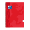 Oxford School Classic Cuaderno Espiral Tapa de Plastico Folio 4x4 - 80 Hojas - Tapa de Plastico - Color Rojo