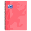 Oxford School Classic Cuaderno Espiral Tapa de Plastico Folio 4x4 - 80 Hojas - Tapa de Plastico - Cuadriculado 4x4 - Margen - Color Rosa Chicle