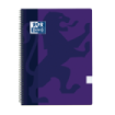 Oxford School Classic Cuaderno Espiral Tapa de Plastico Folio 4x4 - 80 Hojas - Tapa de Plastico Resistente - Cuadricula 4x4 con Margen - Color Lila
