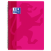 Oxford School Classic Cuaderno Espiral Tapa de Plastico Folio 4x4 - 80 Hojas - Margen - Ideal para Estudiantes - Color Fucsia