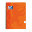 Oxford School Classic Cuaderno Espiral Tapa de Plastico Folio 4x4 - 80 Hojas - con Margen - Ideal para Estudiantes - Color Naranja