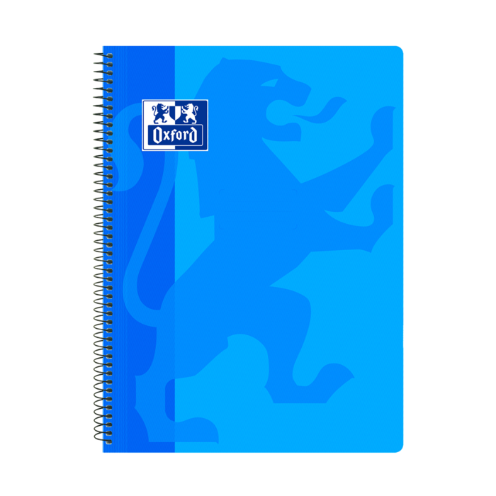 Oxford School Classic Cuaderno Espiral Tapa de Plastico Folio 4x4 - 80 Hojas - Color Turquesa