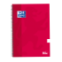 Oxford School Classic Cuaderno Espiral Tapa Extradura Write-Erase - Folio 1 Linea con Margen - 80 Hojas - Color Rojo