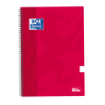 Oxford School Classic Cuaderno Espiral Tapa Extradura Write-Erase - Folio 1 Linea con Margen - 80 Hojas - Color Rojo