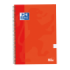 Oxford School Classic Cuaderno Espiral Tapa Extradura Write-Erase - Folio 4x4 con Margen - 80 Hojas - Color Naranja