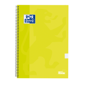 Oxford School Classic Cuaderno Espiral Tapa Extradura Write-Erase - Folio 4x4 con Margen - 80 Hojas - Color Lima