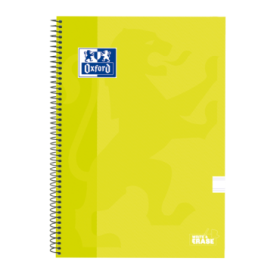 Oxford School Classic Cuaderno Espiral Tapa Extradura Write-Erase - Folio Pauta 2.5mm - 80 Hojas - Color Lima