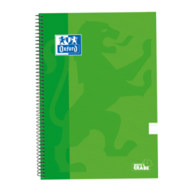 Oxford School Classic Cuaderno Espiral Tapa Extradura Write-Erase - Folio Pauta 3.5mm - 80 Hojas - Color Verde