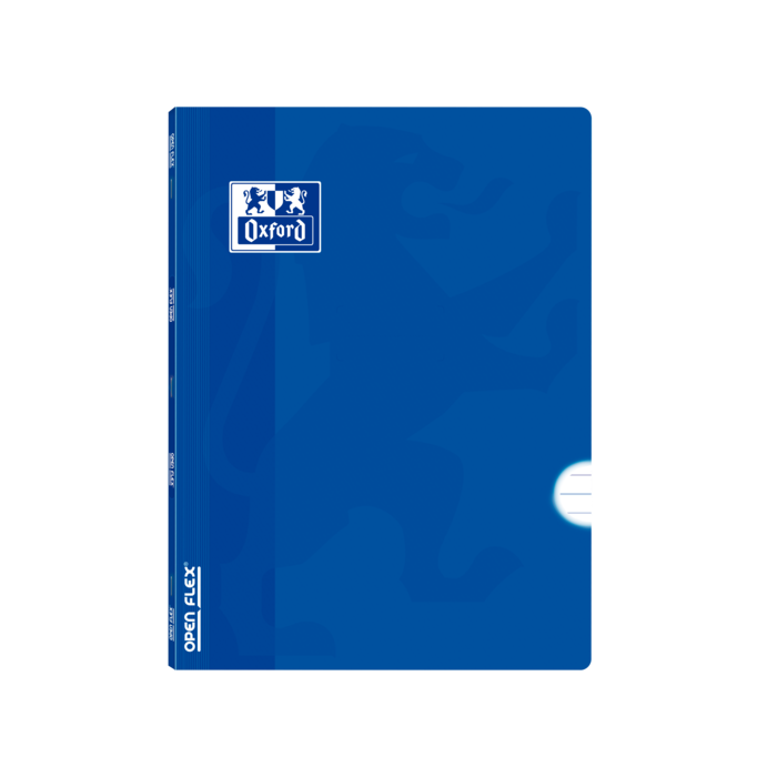 Oxford School Classic Openflex A4 - Tapa de Plastico Resistente - Libreta Grapada - 1 Linea con Margen - 48 Hojas - Color Azul