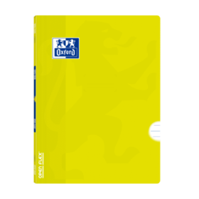 Oxford School Classic Openflex A4 - Tapa de Plastico Resistente - Libreta Grapada - 1 Linea con Margen - 48 Hojas - Color Lima