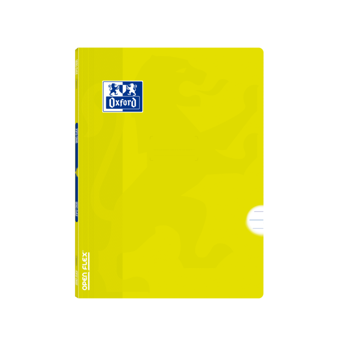 Oxford School Classic Openflex A4 - Tapa de Plastico Resistente - Libreta Grapada - 1 Linea con Margen - 48 Hojas - Color Lima