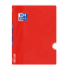 Oxford School Classic Openflex A4 - Tapa de Plastico Resistente - Libreta Grapada - Pauta 3.5 con Margen - 48 Hojas - Color Rojo