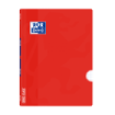 Oxford School Classic Openflex A4 - Tapa de Plastico Resistente - Libreta Grapada 4x4 con Margen - 48 Hojas de Alta Calidad - Color Rojo