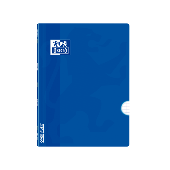 Oxford School Classic Openflex A4 - Tapa de Plastico Resistente - Libreta Grapada 4x4 con Margen - 48 Hojas de Papel de Alta Calidad - Color Azul