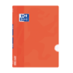 Oxford School Classic Openflex A4 - Tapa de Plastico Resistente - Libreta Grapada 4x4 con Margen - 48 Hojas de Papel de Alta Calidad - Color Naranja